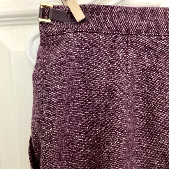 Petite Sophisticate Tweed Pants Suit W/ Leather Sash - Picture 15 of 16